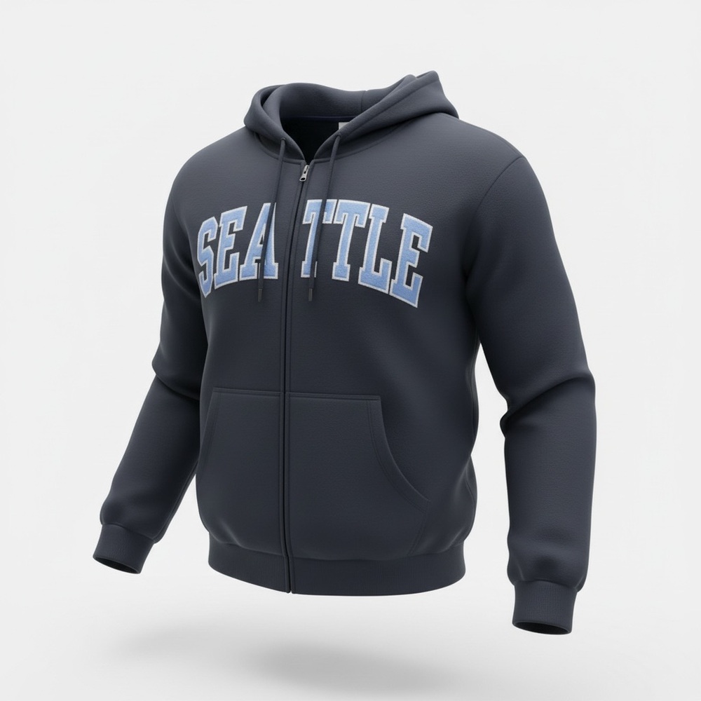 Seattle Men's Navy Hoodie